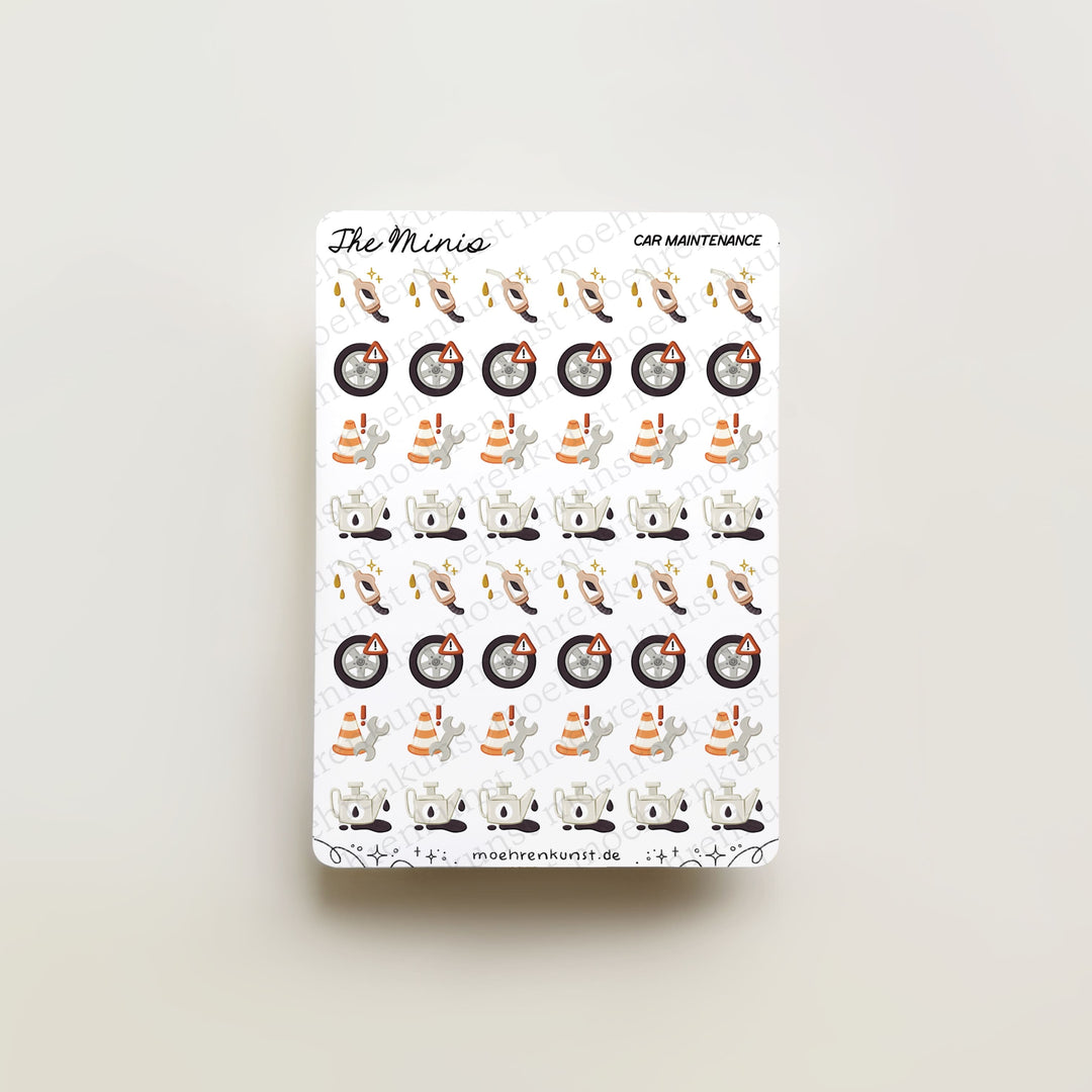 The Minis - Car Maintenance | Planner Stickers for your Journal