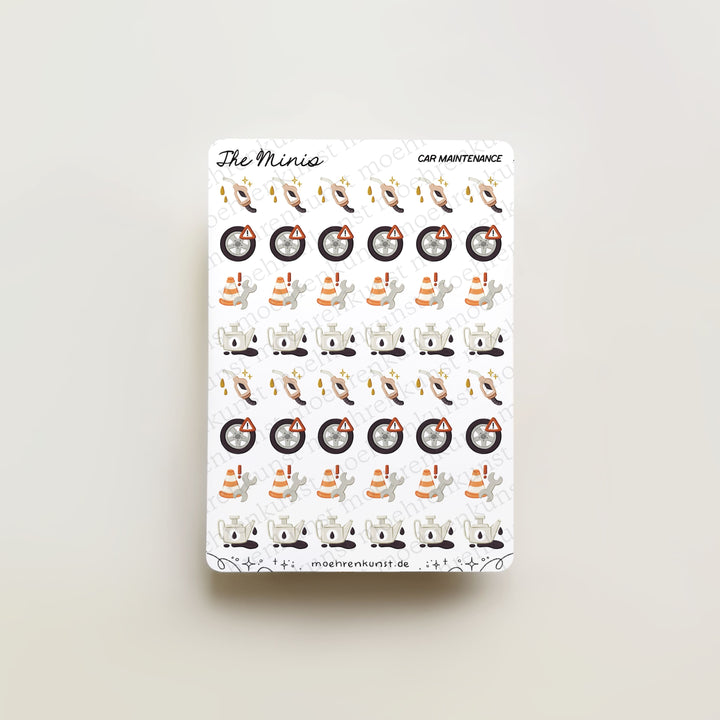 The Minis - Car Maintenance | Planner Stickers for your Journal