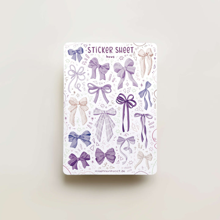 Sticker Sheet - Bows Lilac | Planner Stickers for your Journal