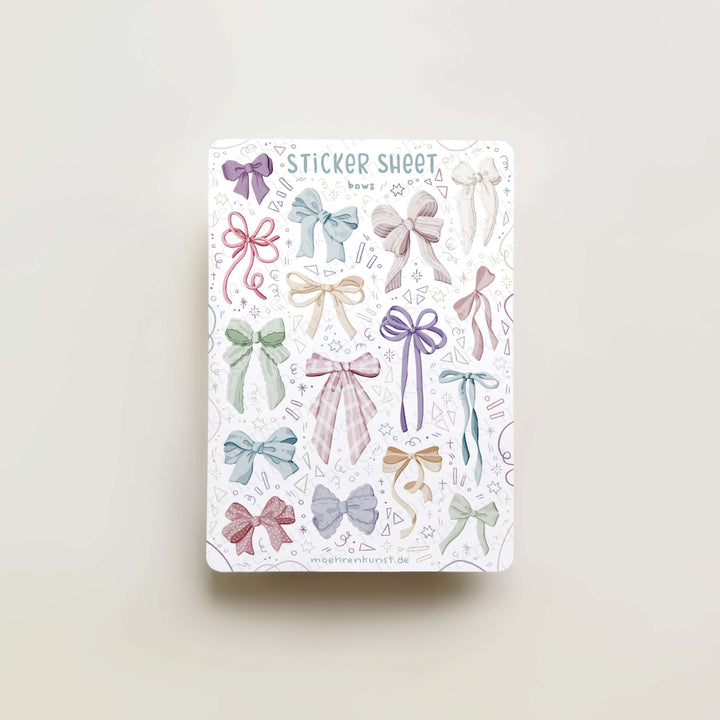 Sticker Sheet - Bows Pastel | Planner Stickers for your Journal