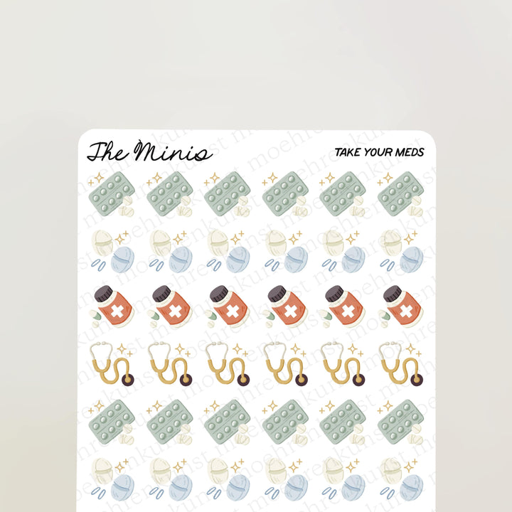 The Minis - Take Your Meds | Planner Stickers for your Journal