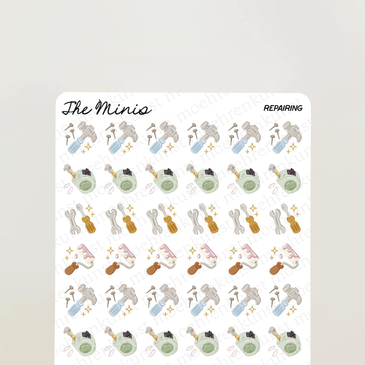 The Minis - Repairing | Planner Stickers for your Journal