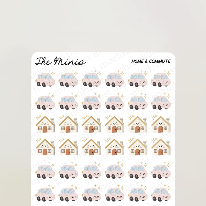 The Minis - Home & Commute | Planner Stickers for your Journal