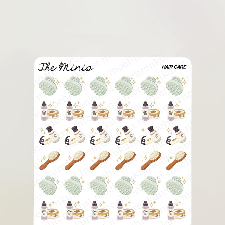 The Minis - Hair Care | Planner Stickers for your Journal