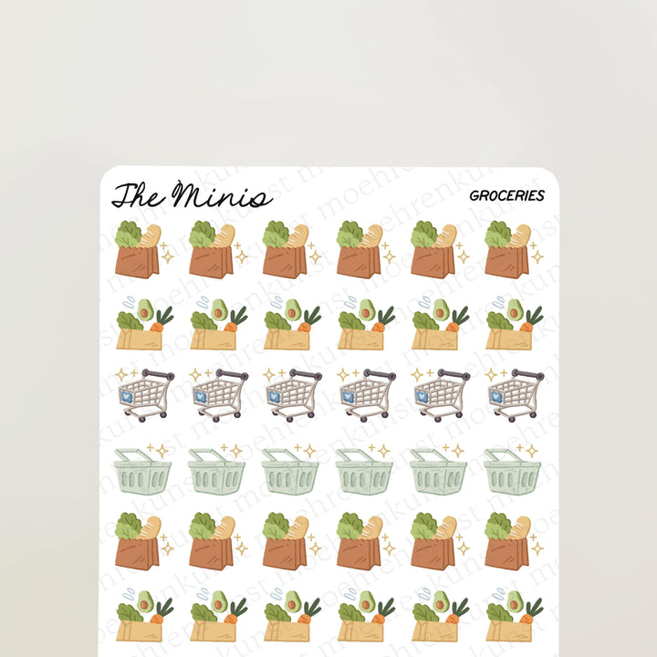 The Minis - Groceries | Planner Stickers for your Journal