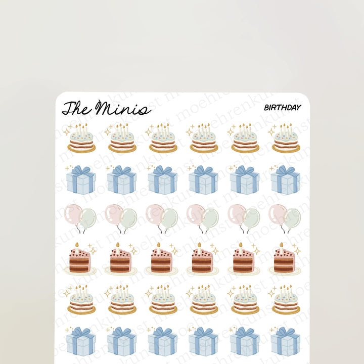 The Minis - Birthday | Planner Stickers for your Journal