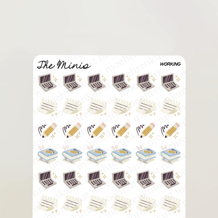 The Minis - Working | Planner Stickers for your Journal