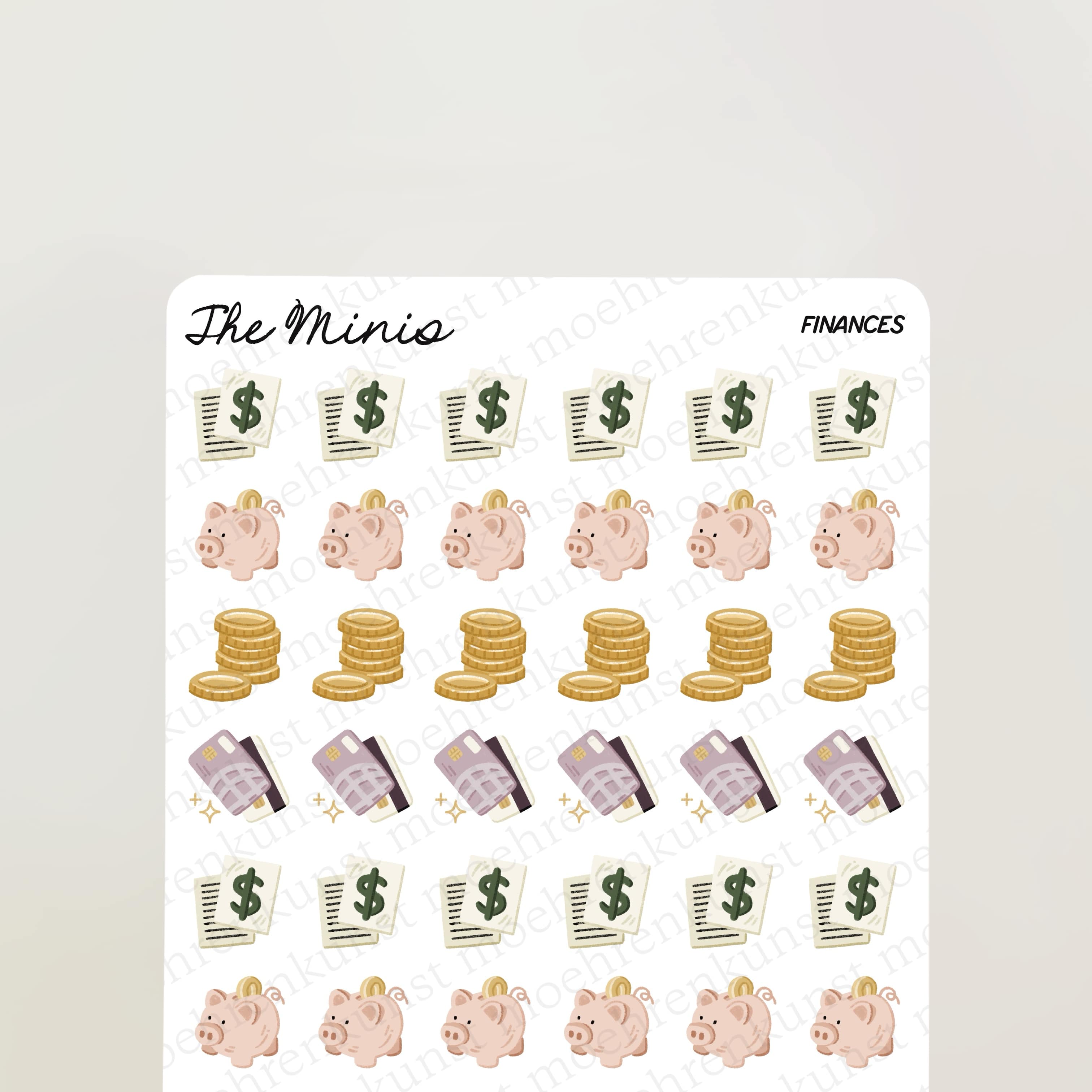 The Minis - Finances | Planner Stickers for your Journal – moehrenkunst