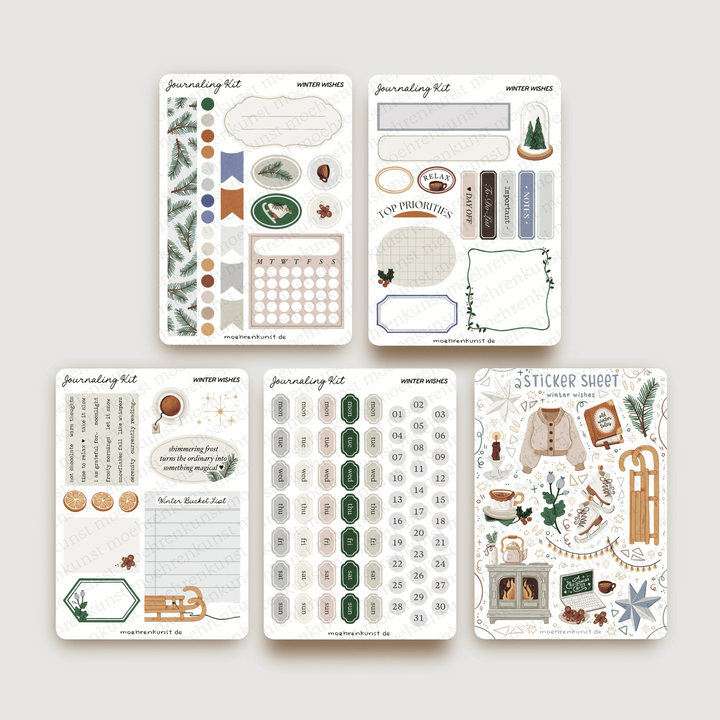 Journaling Kit - Winter Wishes | Planner Stickers for your Journal