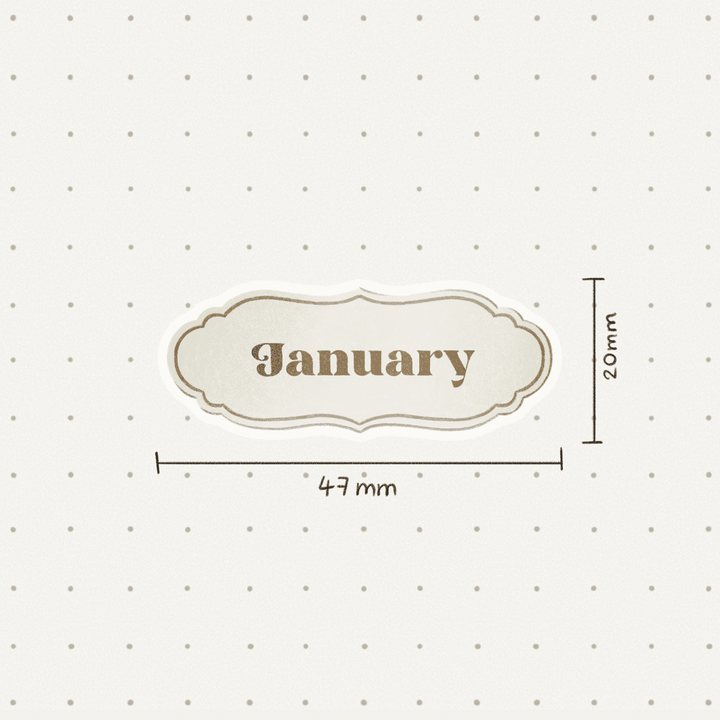 Essentials - Months Vintage | Planner Stickers for your Journal