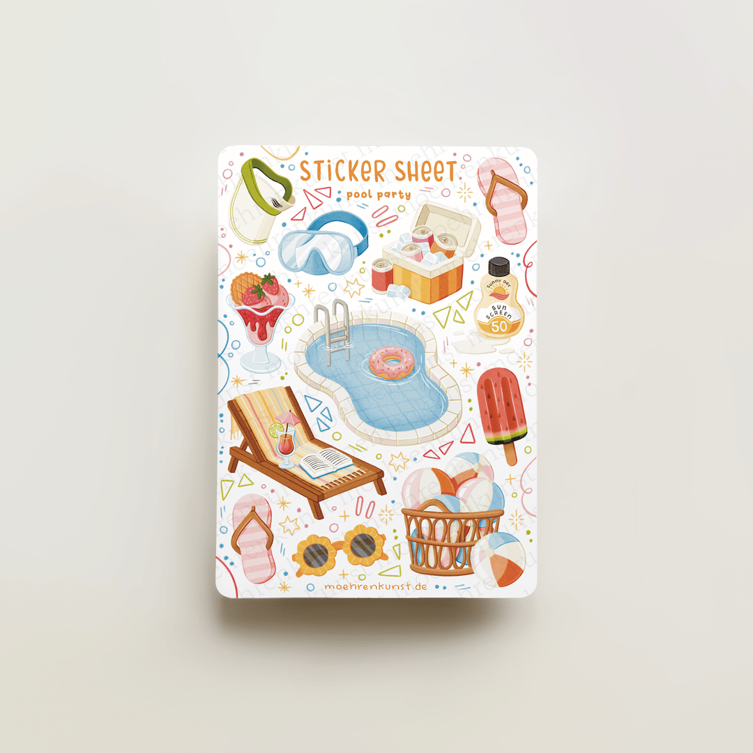 Sticker Sheet Pool Party Thumbnail