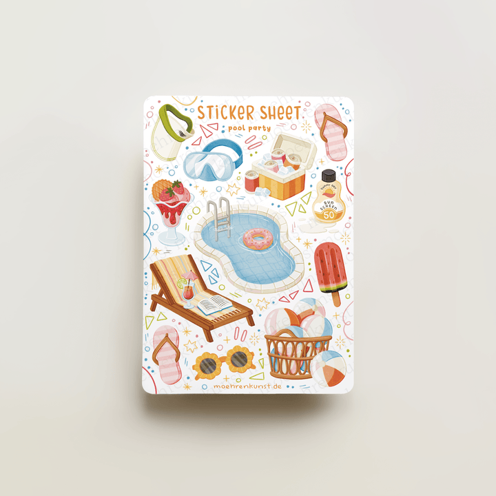 Sticker Sheet Pool Party Thumbnail
