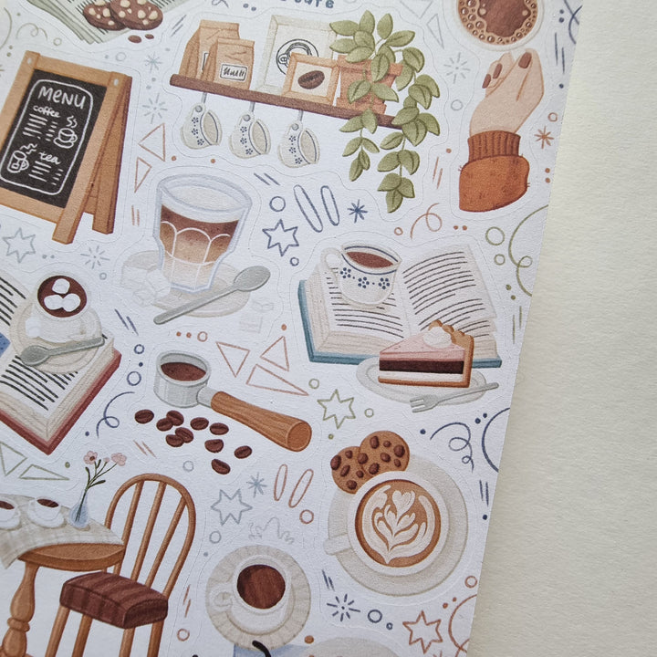 Sticker Sheet - At The Café | Planner Stickers for your Journal