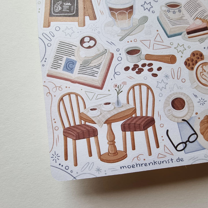 Sticker Sheet - At The Café | Planner Stickers for your Journal
