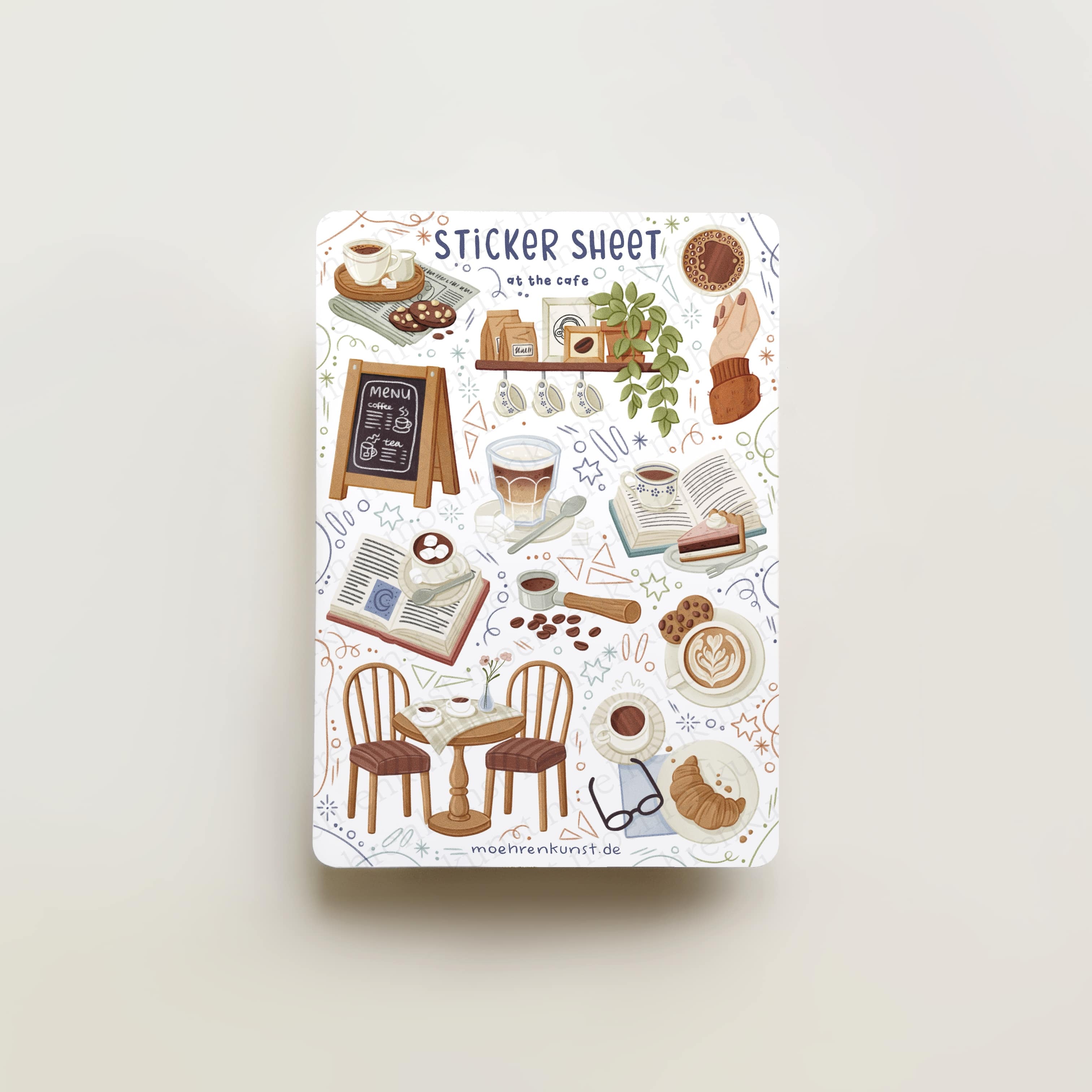 Sticker Sheet - At The Café | Planner Stickers | moehrenkunst🥕