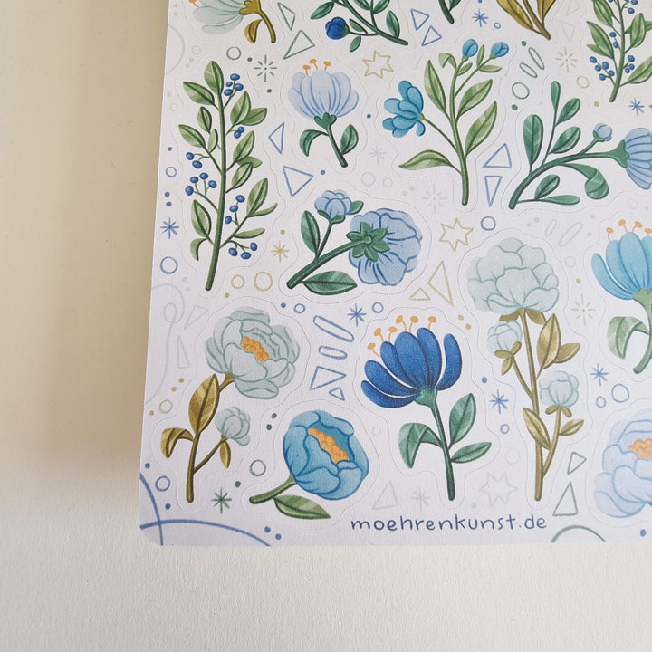 Sticker Sheet - Blossom Blue | Planner Stickers for your Journal