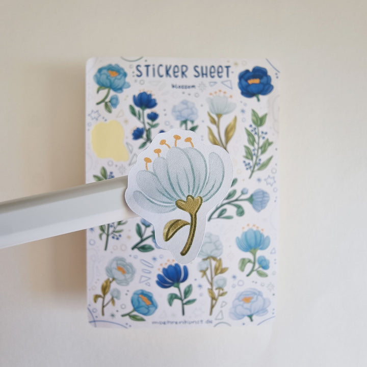 Sticker Sheet - Blossom Blue | Planner Stickers for your Journal