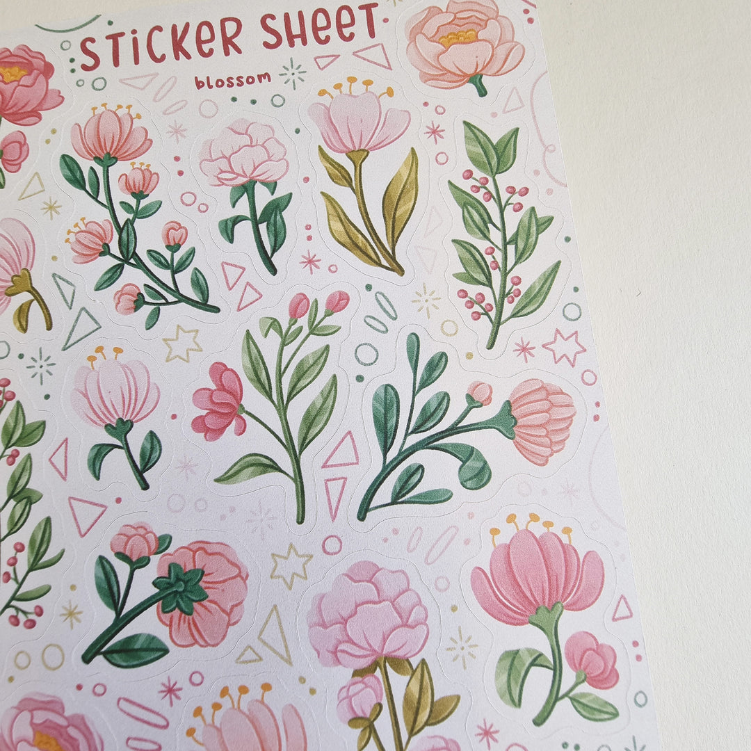 Sticker Sheet - Blossom Pink | Planner Stickers for your Journal