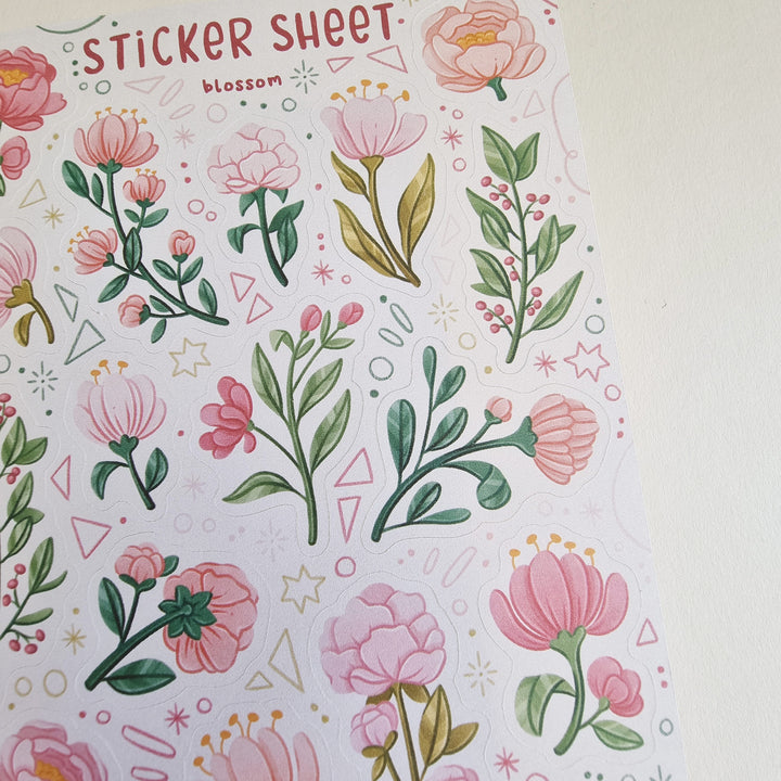 Sticker Sheet - Blossom Pink | Planner Stickers for your Journal