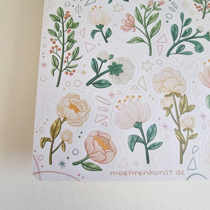 Sticker Sheet - Blossom White | Planner Stickers for your Journal