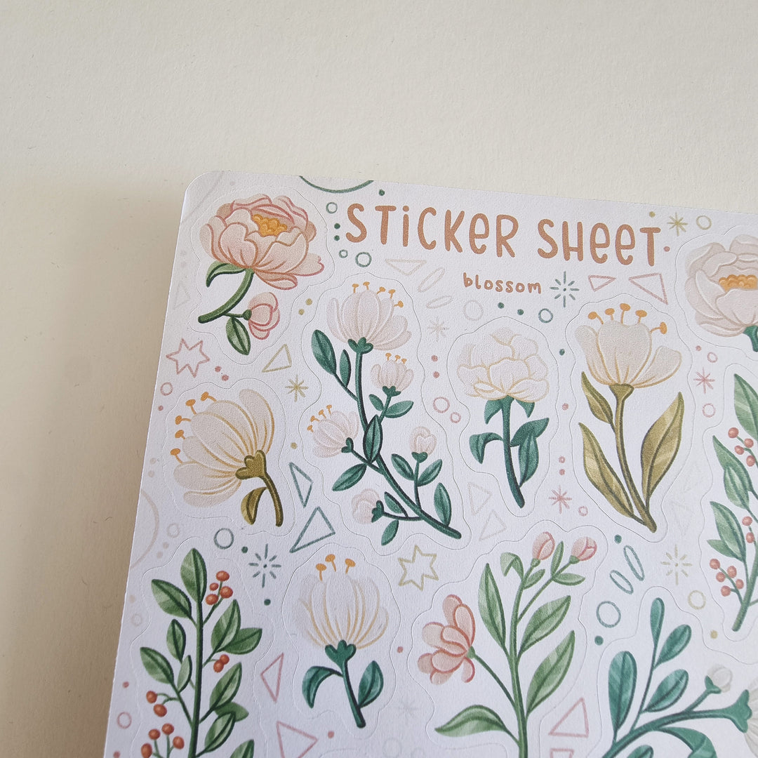 Sticker Sheet - Blossom White | Planner Stickers for your Journal