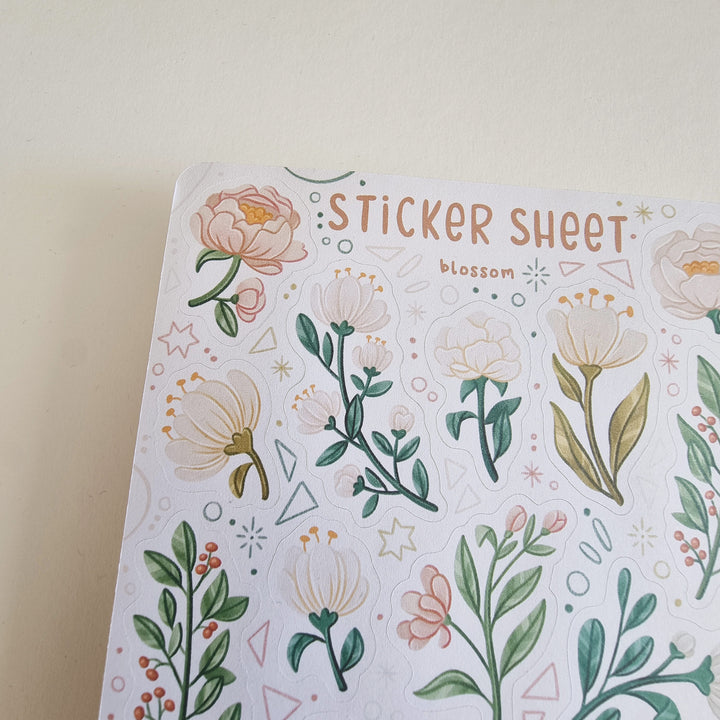 Sticker Sheet - Blossom White | Planner Stickers for your Journal
