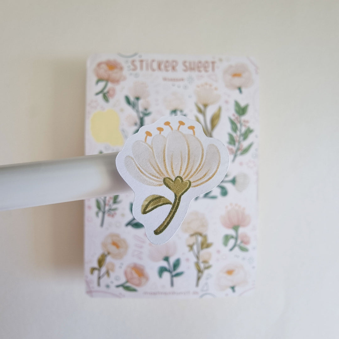 Sticker Sheet - Blossom White | Planner Stickers for your Journal
