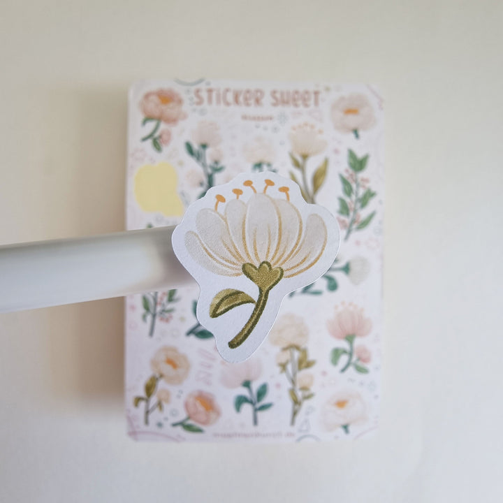 Sticker Sheet - Blossom White | Planner Stickers for your Journal