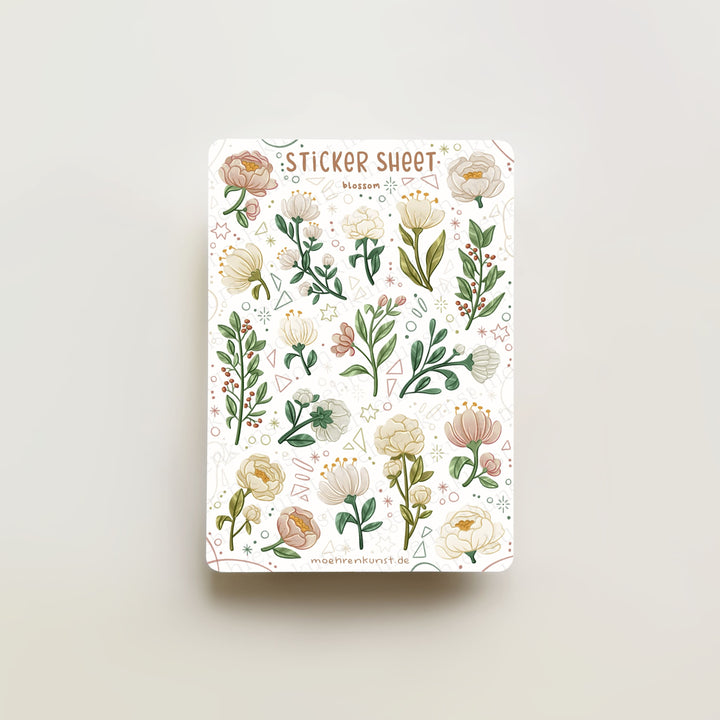 Sticker Sheet - Blossom White | Planner Stickers for your Journal