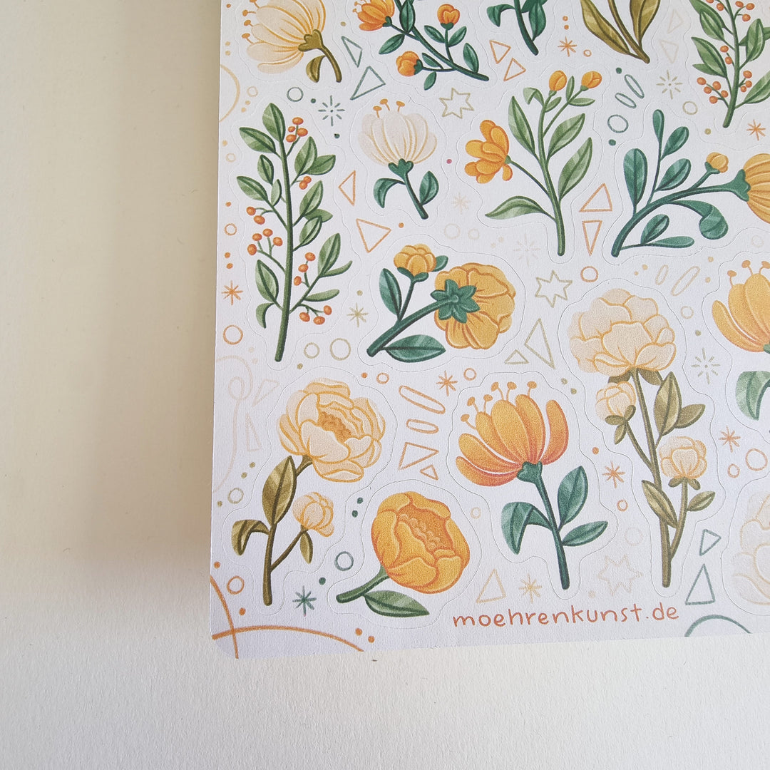 Sticker Sheet - Blossom Yellow | Planner Stickers for your Journal