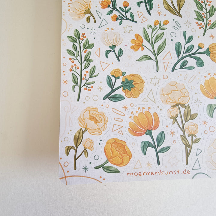 Sticker Sheet - Blossom Yellow | Planner Stickers for your Journal