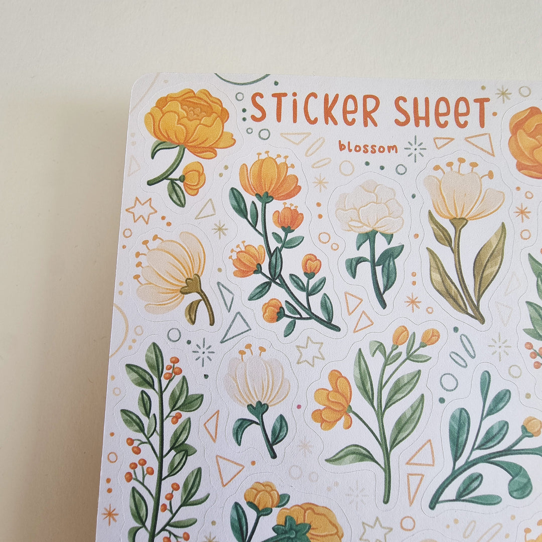 Sticker Sheet - Blossom Yellow | Planner Stickers for your Journal