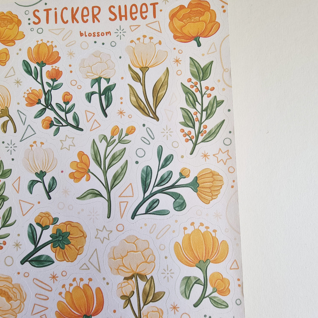 Sticker Sheet - Blossom Yellow | Planner Stickers for your Journal