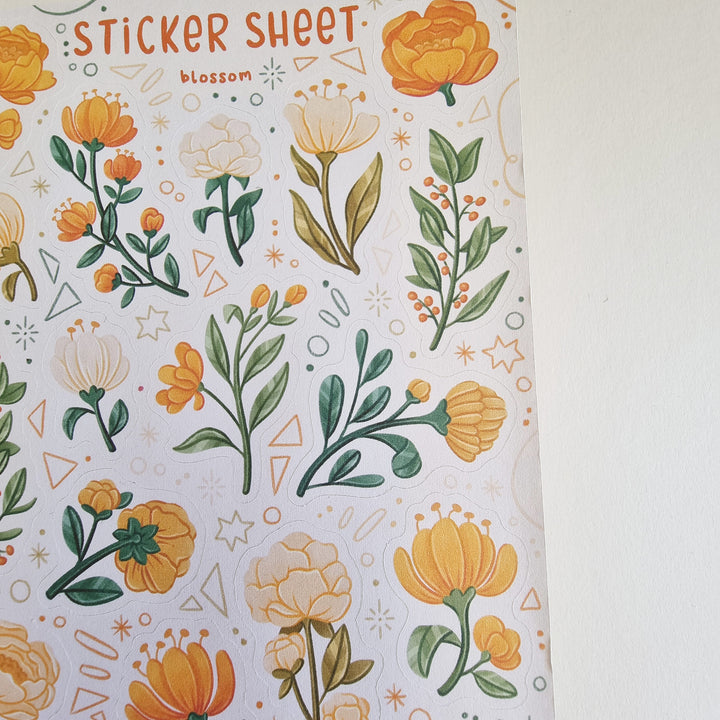 Sticker Sheet - Blossom Yellow | Planner Stickers for your Journal