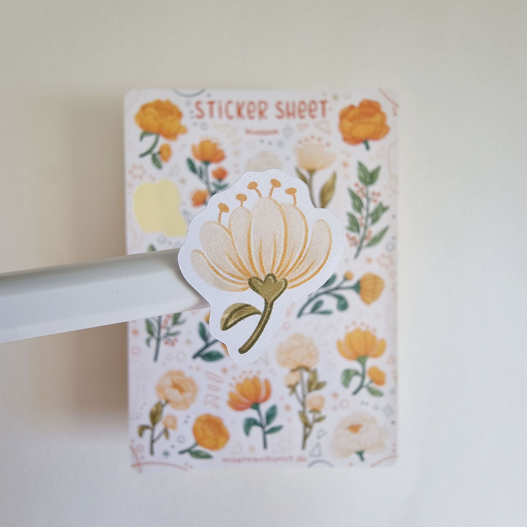 Sticker Sheet - Blossom Yellow | Planner Stickers for your Journal