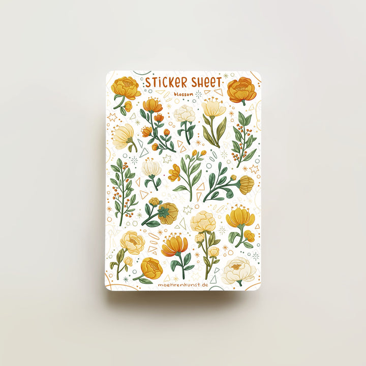 Sticker Sheet - Blossom Yellow | Planner Stickers for your Journal