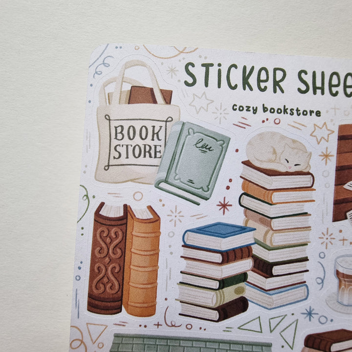 Sticker Sheet - Cozy Bookstore | Planner Stickers for your Journal