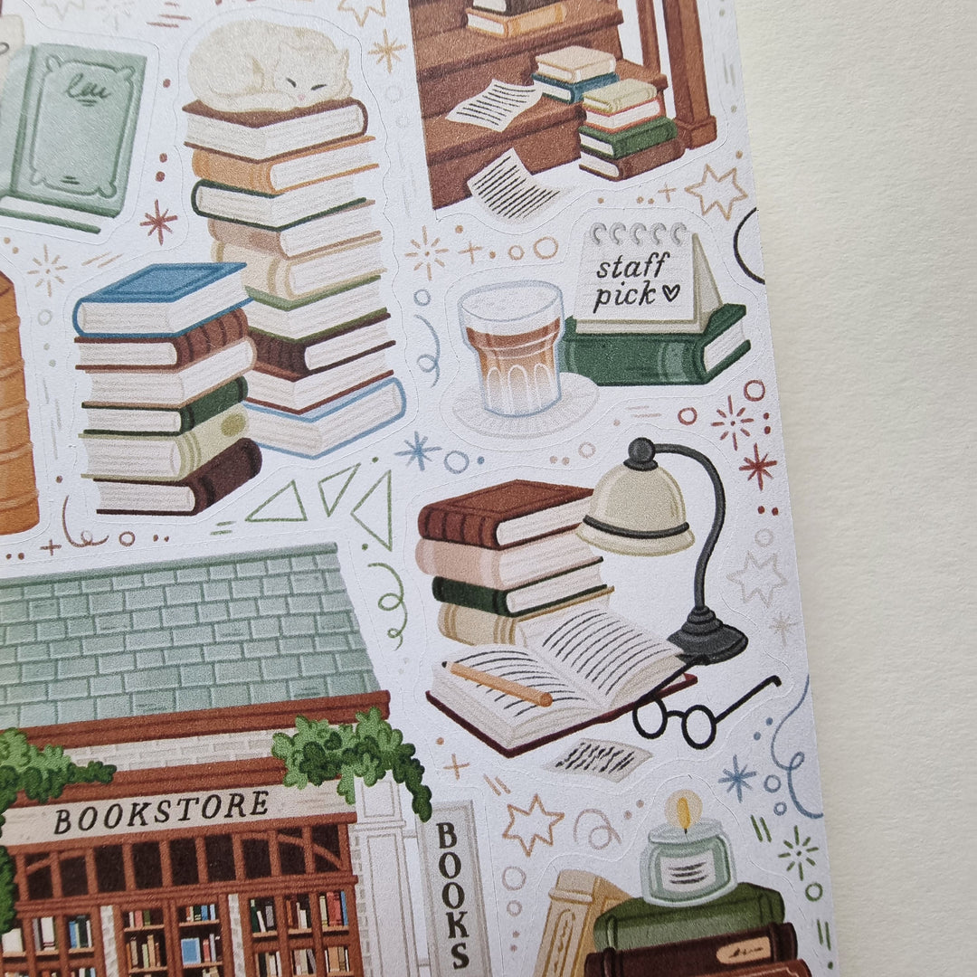 Sticker Sheet - Cozy Bookstore | Planner Stickers for your Journal