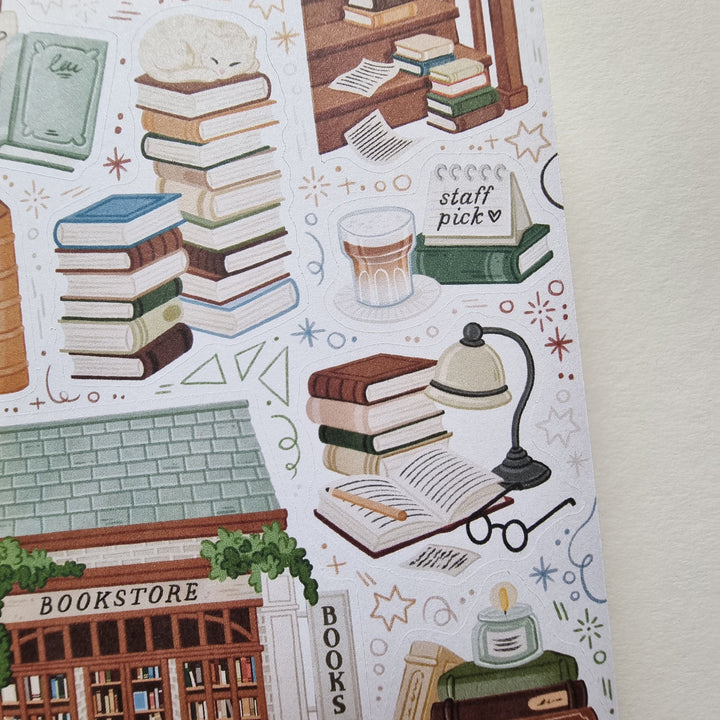 Sticker Sheet - Cozy Bookstore | Planner Stickers for your Journal