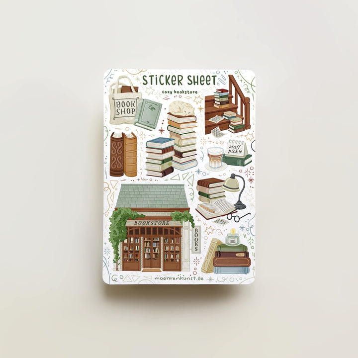 Sticker Sheet - Cozy Bookstore | Planner Stickers for your Journal