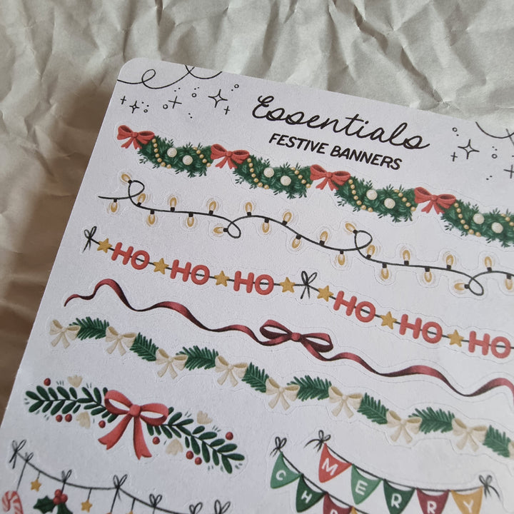 Essentials - Festive Banners | Planner Stickers for your Journal