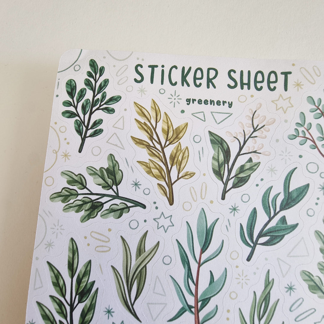 Sticker Sheet - Greenery | Planner Stickers for your Journal
