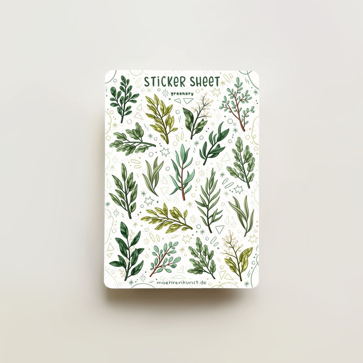 Sticker Sheet - Greenery | Planner Stickers for your Journal