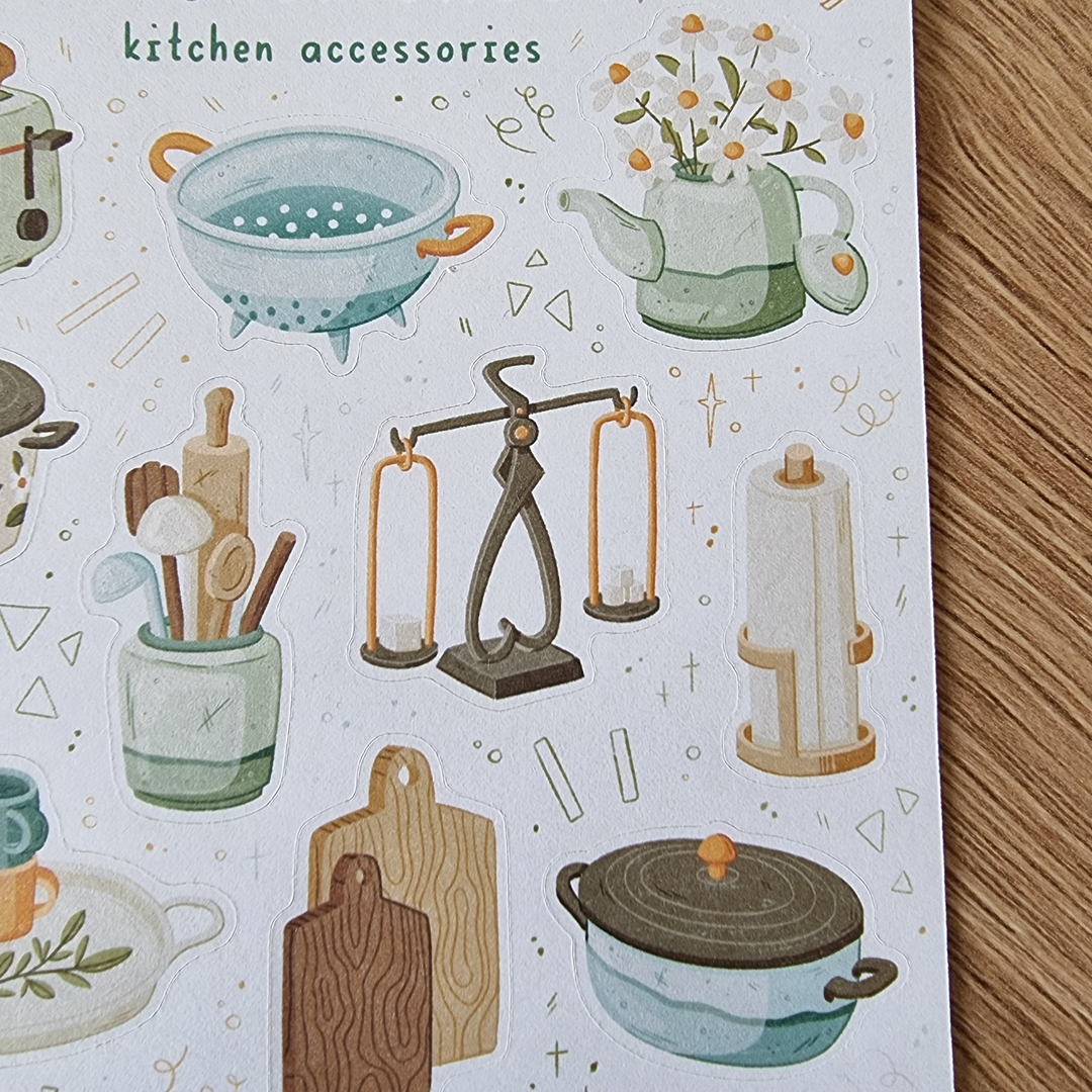 Sticker Sheet - Kitchen Accessories | Planner Stickers for your Journal