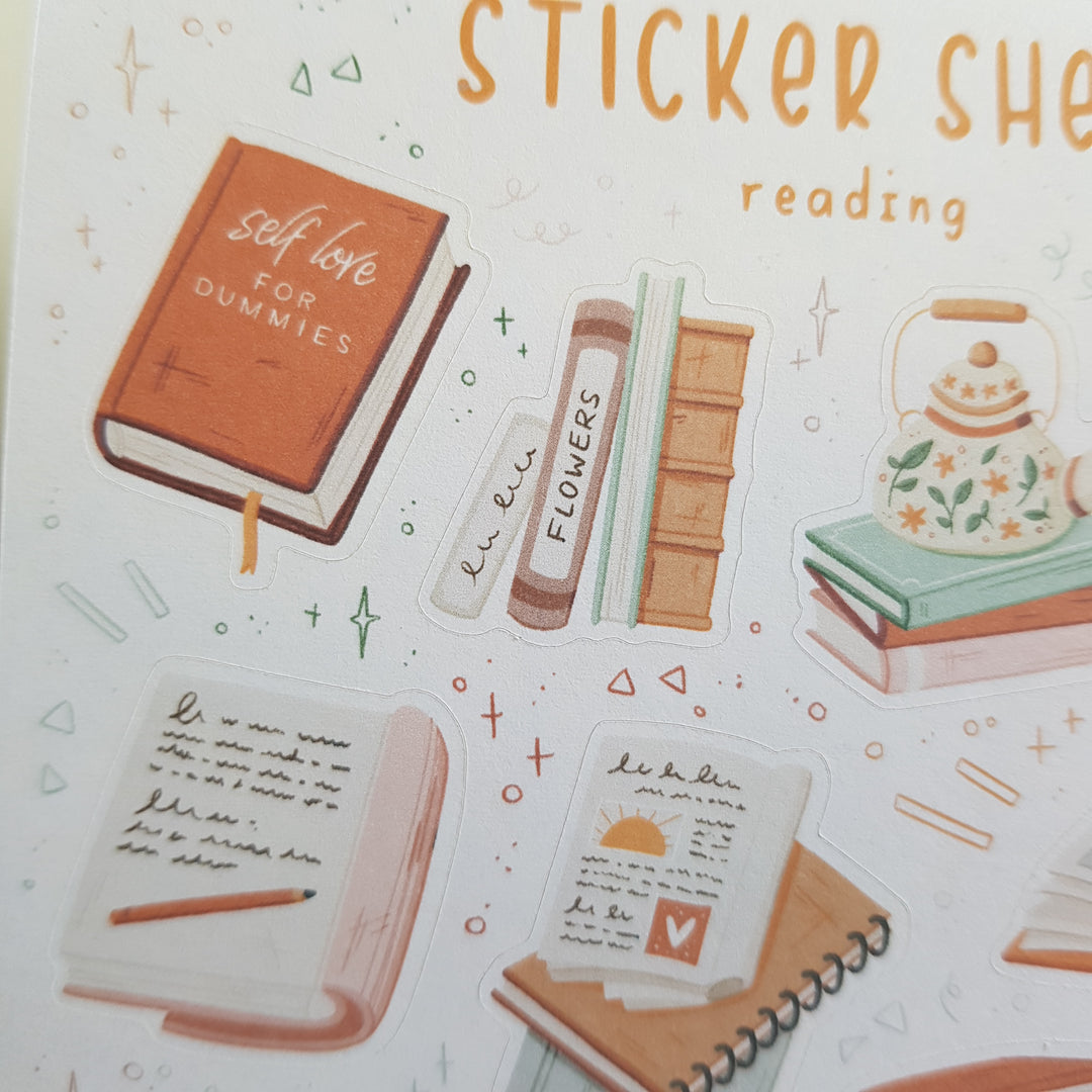 Sticker Sheet - Reading, Planner Stickers