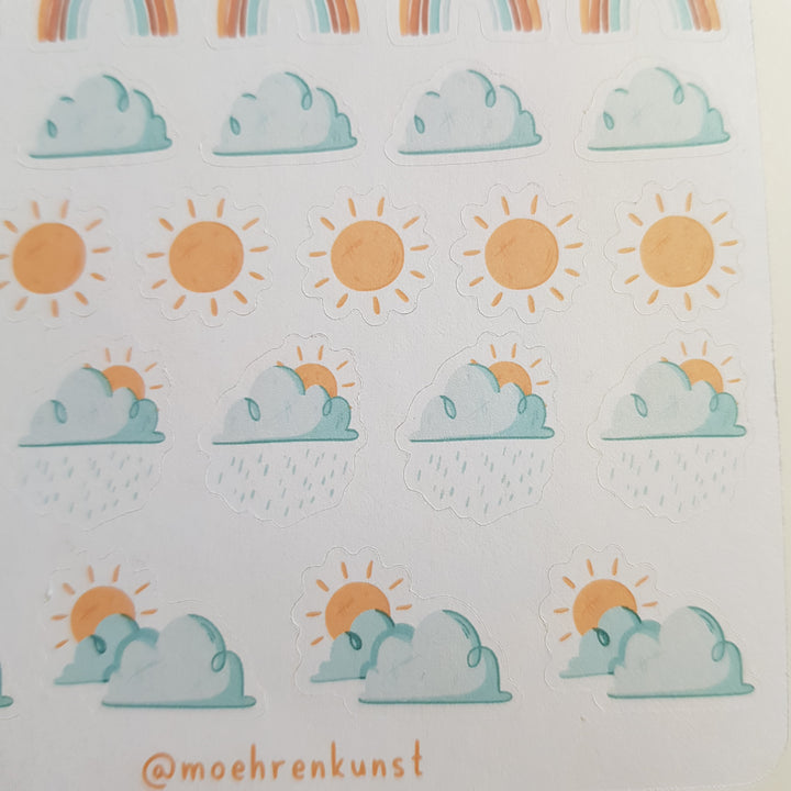 Essentials Small Weather Stickers Sunny | Planner Stickers for your Journal