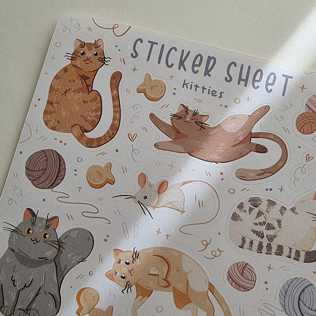 Sticker Sheet - Kitties | Planner Stickers for your Journal