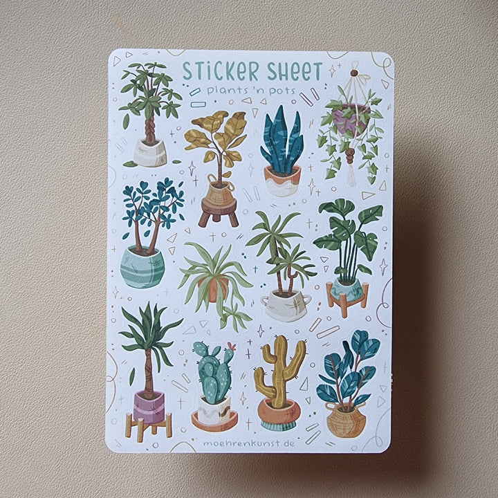 Sticker Sheet - Plants 'N Pots | Planner Stickers for your Journal