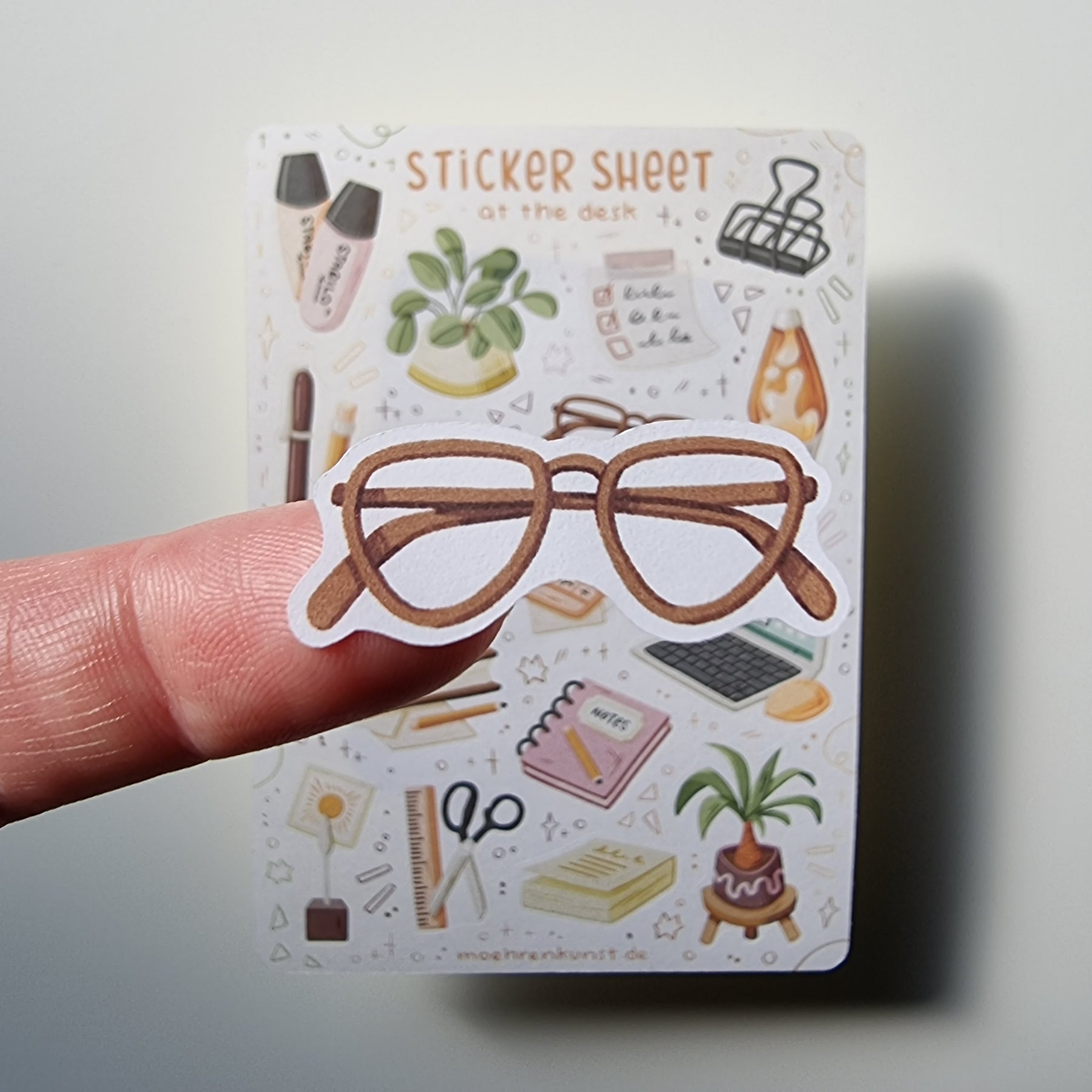 Sticker For Desk Line Sticker Sheet - At The Desk | Planner Stickers | moehrenkunst🥕