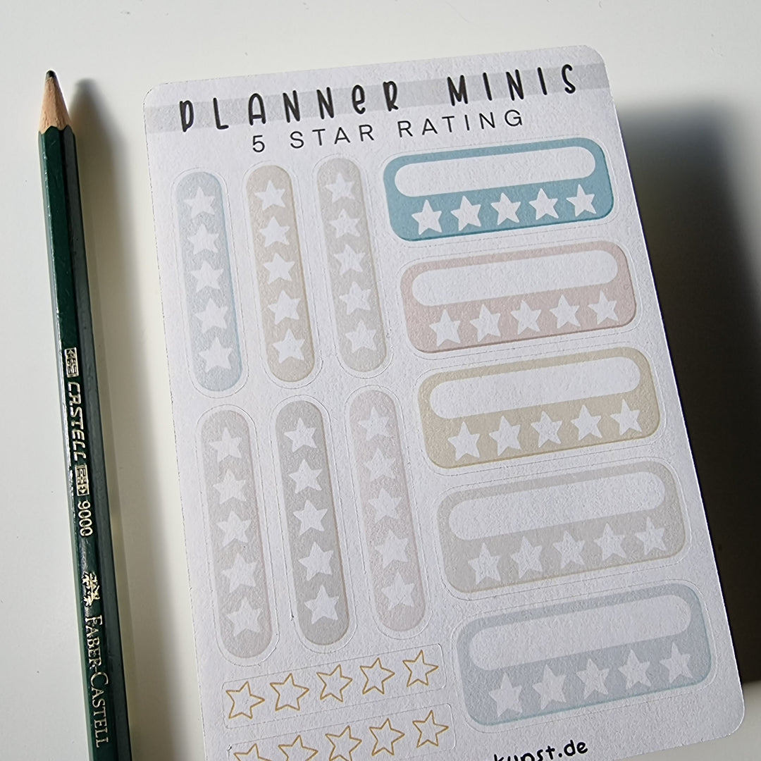 Planner Minis - 5 Star Rating | Planner Stickers for your Journal